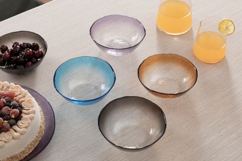 KİTCHEN ESSENTİALS ALTHEA CAM KASE 15 CM, AMBER, ALTILI SET