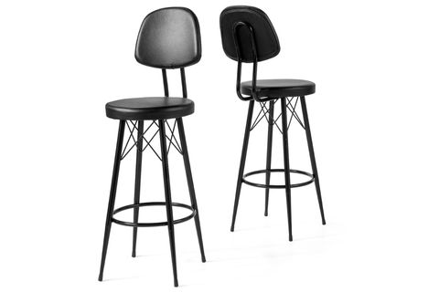 ZEN METAL İKİLİ BAR SANDALYRESİ, SİYAH