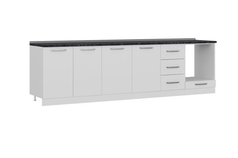 MİNAR 295 CM MUTFAK DOLABI BEYAZ 295-B6-ALT MODÜL