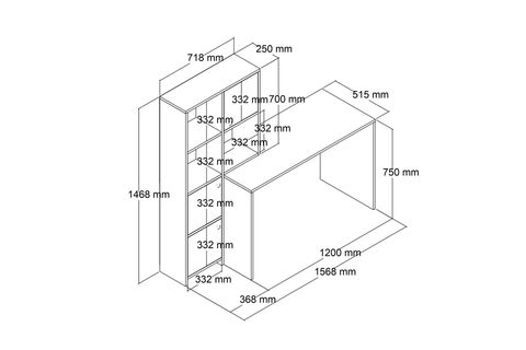 MEZZA 1994 SILENCE KİTAPLIK ÇALIŞMA MASASI TAKIMI, SEPET