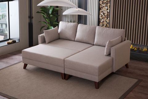 GLORİA MİNİ KÖŞE KOLTUK, KREM, SAĞ KÖŞE