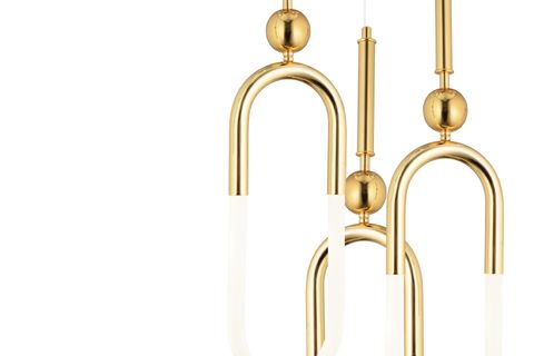THİSTED ÜÇLÜ YUVARLAK LED AVİZE, GOLD