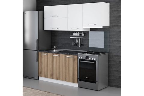 MİNAR 200 CM MUTFAK DOLABI BEYAZ DORE 200 D7