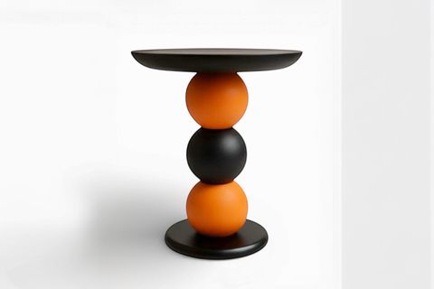 CARMEN EL YAPIMI MASİF SEHPA, TURUNCU