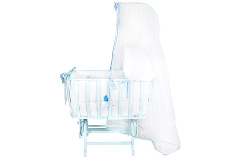 OTANTİK LÜKS SALLANIR SEPET BEŞİK, MAVİ, 60X90