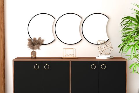 ARNETTİ ROYAL ÜÇLÜ AYNA, MEDİUM, SİYAH