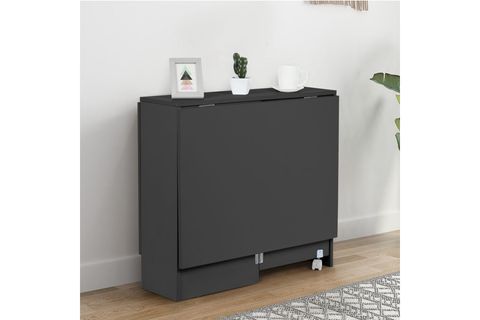 SİLVİA KATLANIR YEMEK MASASI, SİYAH, 140X80