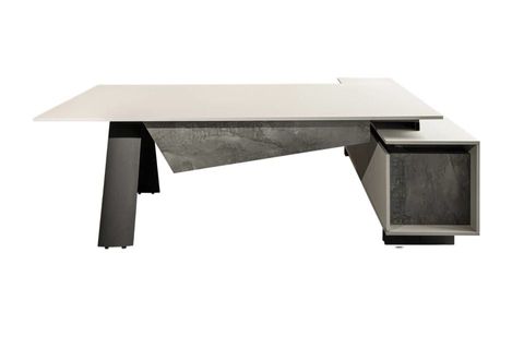 BALANCE OFİS MASASI, SOL, KÜL GRİ İRONİ, 260 CM