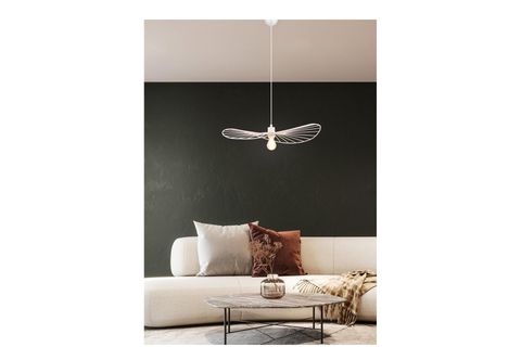 ZEYNEP ENDÜSTRİYEL BEYAZ SARKIT KAFES AVİZE, 50 CM ÇAP