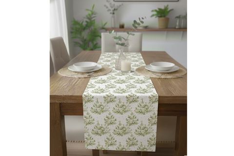 ZARİF ÇAM PAMUKLU MASA RUNNER, 0095 50X150 CM
