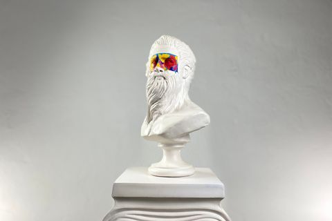 POSEIDON ART MASK POP ART DEKORATİF ROMA YUNAN HEYKELLERİ
