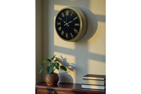VİNTAGE ROMA RAKAMLI DUVAR SAATİ 40 CM