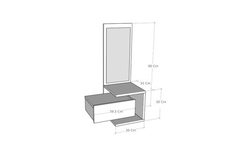 STELLA AYNALI DRESUAR, SAFİRMEŞE ANTRASİT