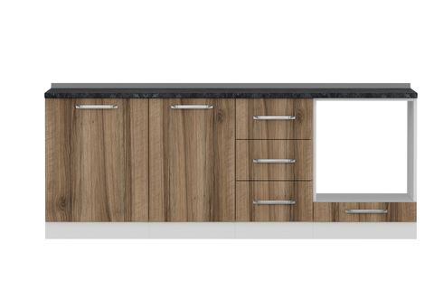 MİNAR 215 CM MUTFAK DOLABI BEYAZ DORE 215-D3-ALT MODÜL