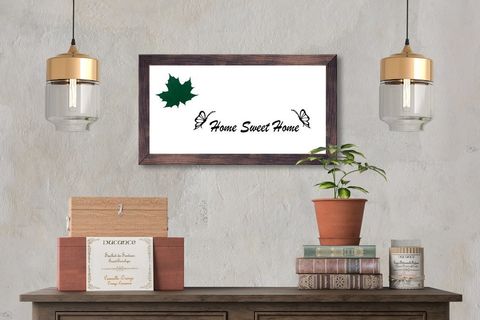AHŞAP ÇERÇEVELİ HOME SWEET HOME PANO 20X40 CM