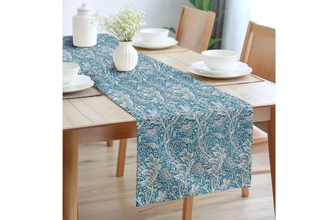 MAVİ BAHAR PAMUKLU MASA RUNNER, 0054 50X150