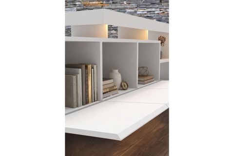 LUMA LED IŞIKLI TV ÜNİTESİ, BEYAZ, 160 CM