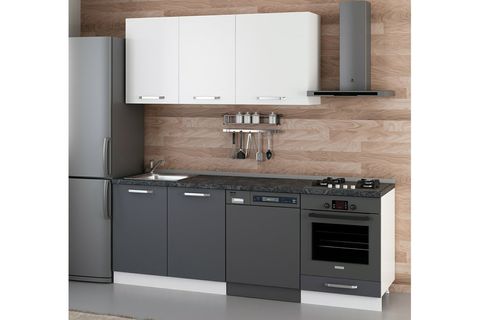 MİNAR 220 CM MUTFAK DOLABI BEYAZ ANTRASİT 220 A13