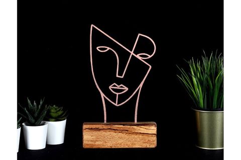 DEKORATİF OBJE MASK BRONZ