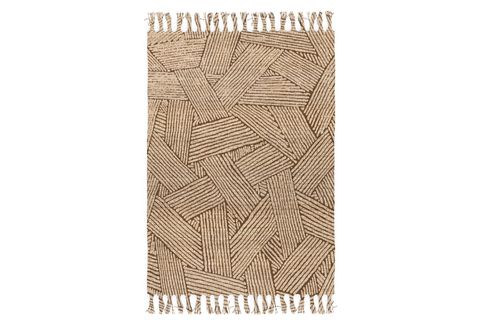 KARNAVAL KİLİM, JÜT GÖRÜNÜMLÜ, HASIR GEOMETRİK DESENLİ, 80X300