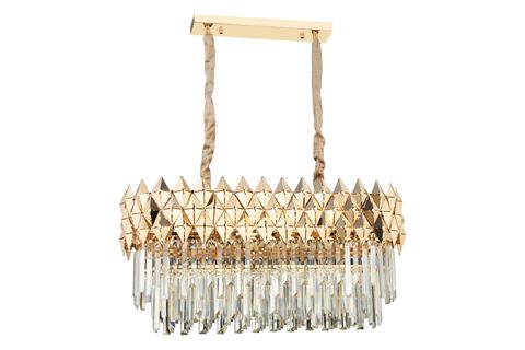 RODYA SEKSENLİK KRİSTAL SARKIT AVİZE, GOLD