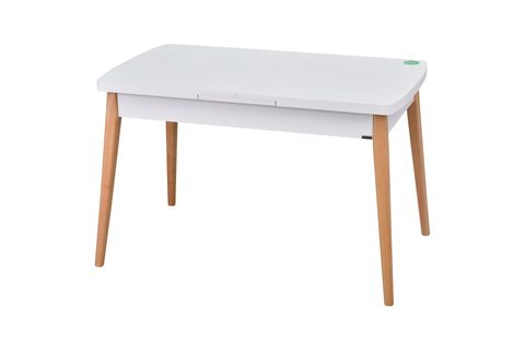 AVANOS AHŞAP AYAK AÇILIR KAPANIR MDF MUTFAK MASASI, 70X120+30 CM, BEYAZ NATUREL