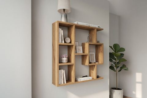 ENDA HOME YEGANE ÇİFT KULLANIMLI DUVAR RAFI ÇAM