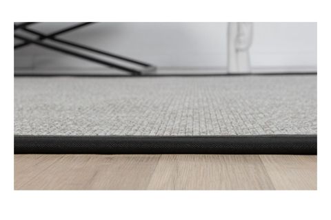 ÇİFT BORDÜRLÜ HASIR DOKULU SİSAL SALON MAKİNE HALISI, GRİ, 80X300, 664, ANTRASİT SİYAH
