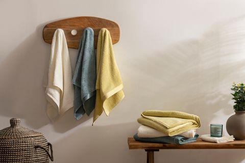 LUNA SİMPLY COLORS SATEN BİYELİ BANYO HAVLUSU,MAVİ,70X140