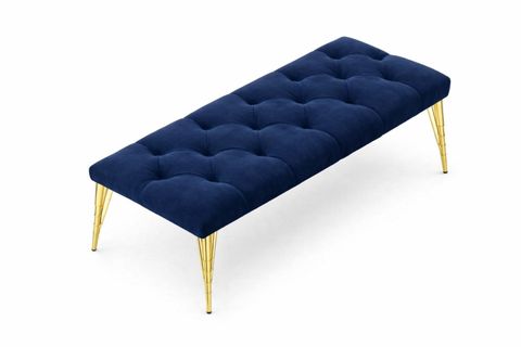 İDEAL PUF, LACİVERT, GOLD METAL AYAK