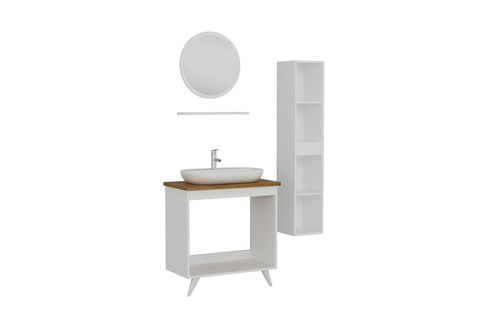 NİKA BANYO DOLABI AY2K111, BOY BEYAZ, 85 CM