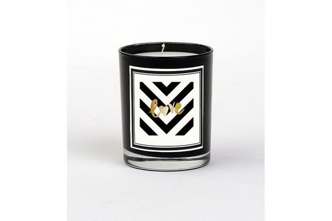 LUMİYARD KOKULU BARDAK MUM SİYAH 8 CM LOVE KÜÇÜK