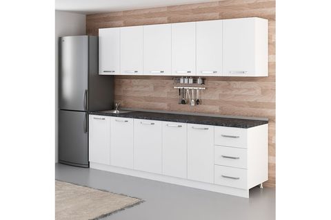 MİNAR ASSOS 265 CM MUTFAK DOLABI BEYAZ 265-B1