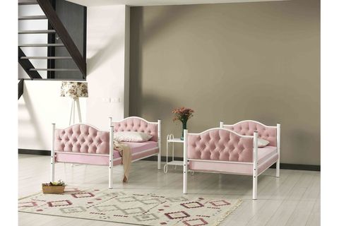 ARGİMO MELİS ÇİFT KATLI RANZA, PEMBE, 90X200