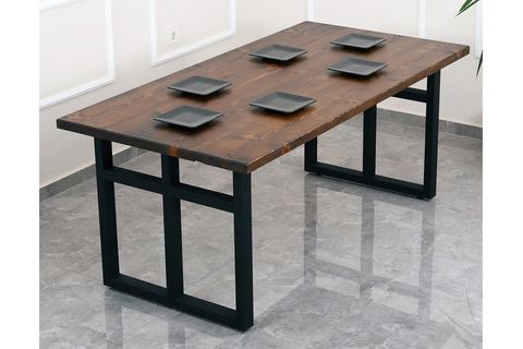 YURUDESİGN NATURE SERİSİ MASİF AHŞAP KÜTÜK YEMEK MASASI NT5-C-3