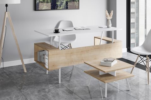 LAGOMOOD İRONY JOLİNE OFİS TAKIMI, MEŞE BEYAZ
