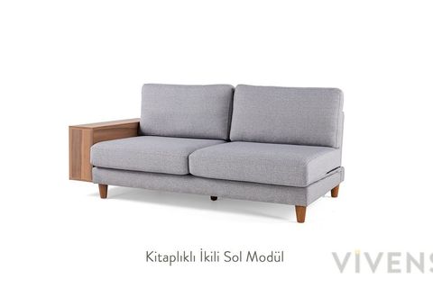 Kitaplıklı İkili Sol Modül