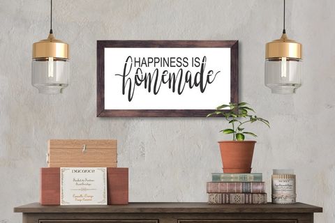 AHŞAP ÇERÇEVELİ HOME MADE PANO 20X40 CM