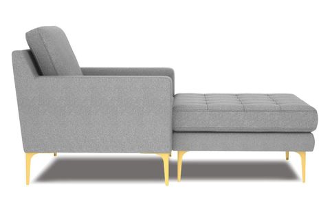 NORMOD MODÜLER UZANMALI TEKLİ KOLTUK, GRİ, METAL ALTIN AYAK