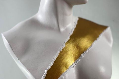 DIANA GOLD MASK AND BELT POP ART DEKORATİF ROMA YUNAN HEYKELLERİ