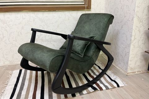 ASEDİA EKOL SALLANAN SANDALYE, YEŞİL, SİYAH AYAK