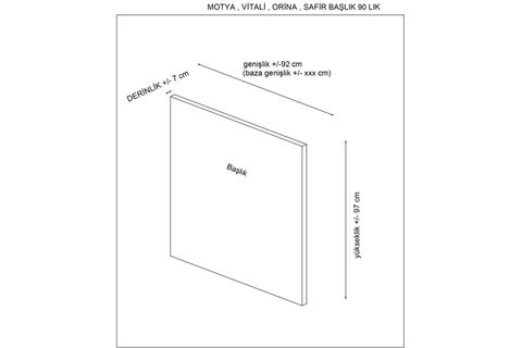 VİTALİA BAŞLIK, AÇIK GRİ, 90 CM