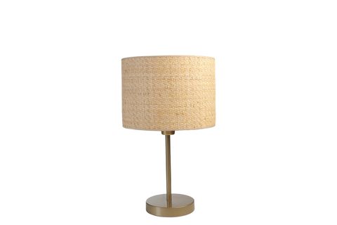 FRENK MASA LAMBASI, ESKİTME HASIR RATTAN ABAJURLU