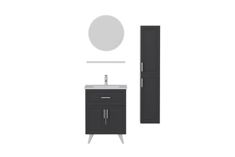 SANYA BANYO DOLABI AY2K1Ç25, BEYAZ ANTRASİT, 65 CM
