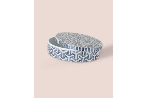 THE MİA SEDEF YUVARLAK KUTU 30X23X8 CM TLC0090