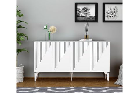 DRAW KONSOL, LAZER DESENLİ, BEYAZ, 150 CM