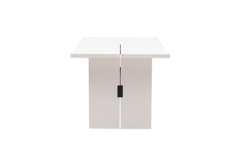 LUKE YEMEK MASASI TAKIMI, BEYAZ ANTRASİT, 160X90