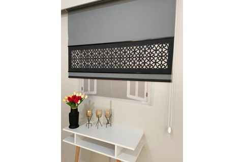 LAZER KESİM STOR PERDE, ANTRASİT, DSG-305, 170X260