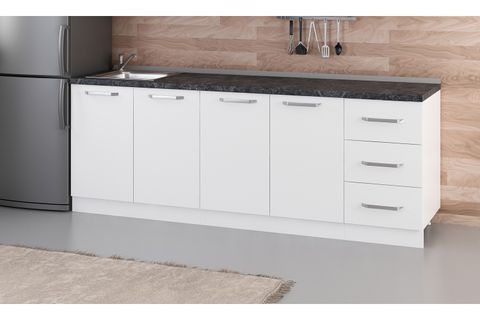 MİNAR 225 CM MUTFAK DOLABI BEYAZ 225-B2-ALT MODÜL