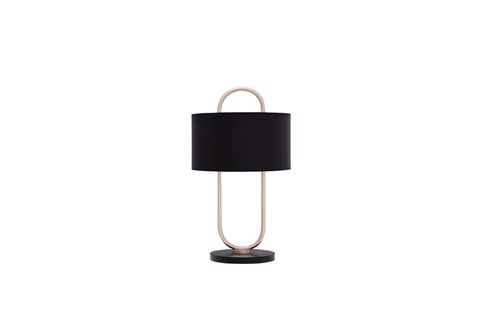 DOKU SİYAH ŞAPKALI MASA LAMBASI, ŞAMPANYA